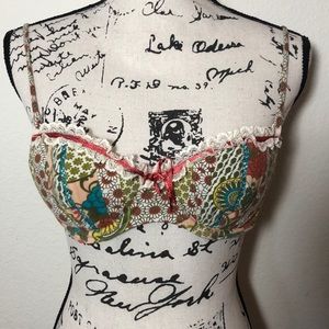 Anthropologie floral lace bra